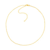 14k Yellow Gold Paper Clip Choker Chain